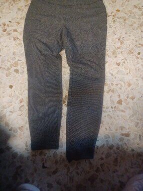 7th Avenue Women's Pull-On Stretchy Pants L Black & Gray
